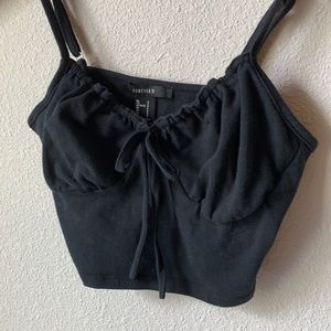Forever 21 Black Cropped Top - Small